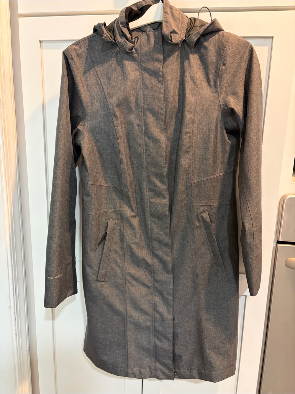 Eddie Bauer Gray Hooded Trench Coat
